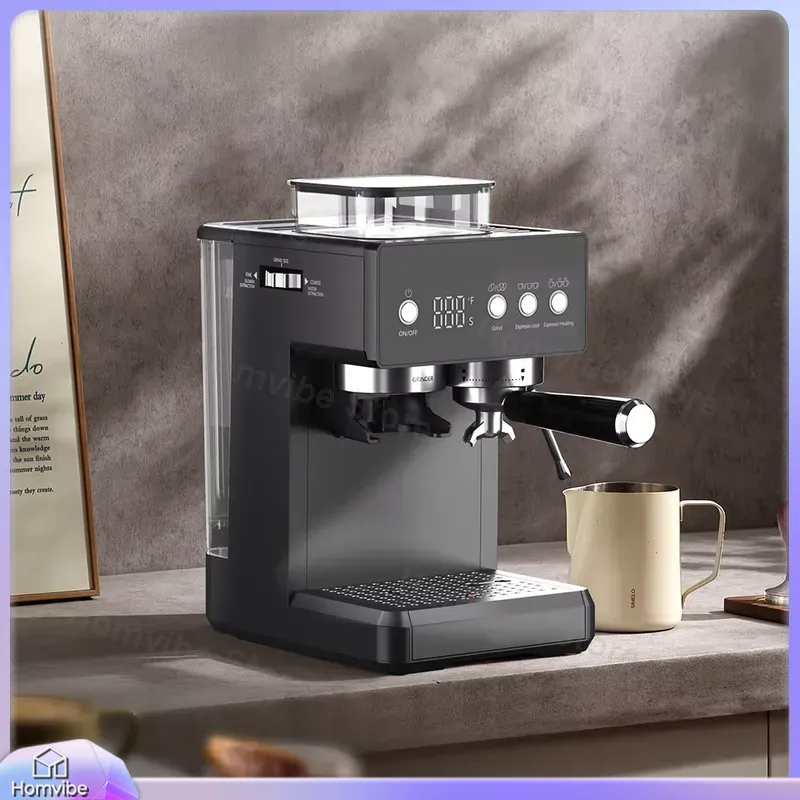 Home Barista - Полуавтоматическая кофемашина 3-в-1 с встроенной кофемолкой,