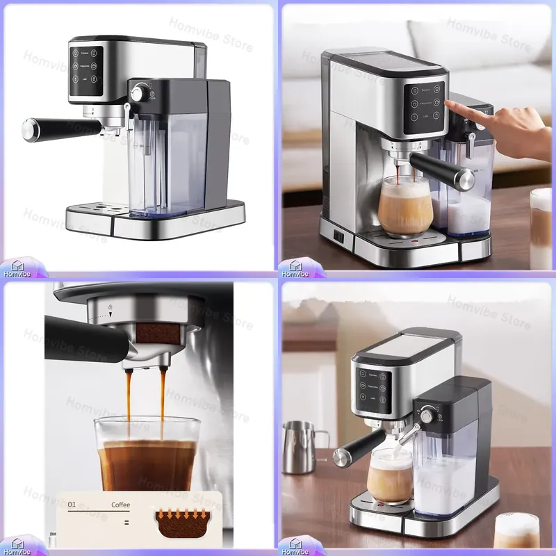 Home Barista - Кофемашина эспрессо из нержавеющей стали, 20