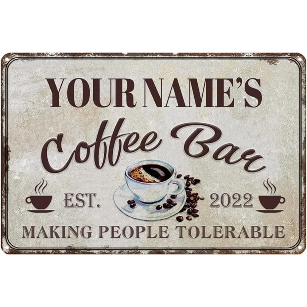 Home Bar And Coffee - Индивидуальная ретро-табличка из металла для кофе-бара,