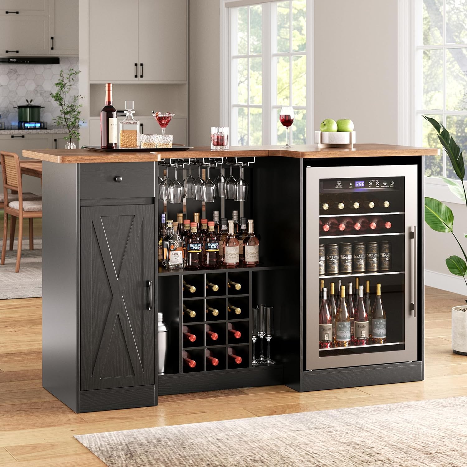 Home Bar And Fridge - Барный шкаф для дома длиной 72