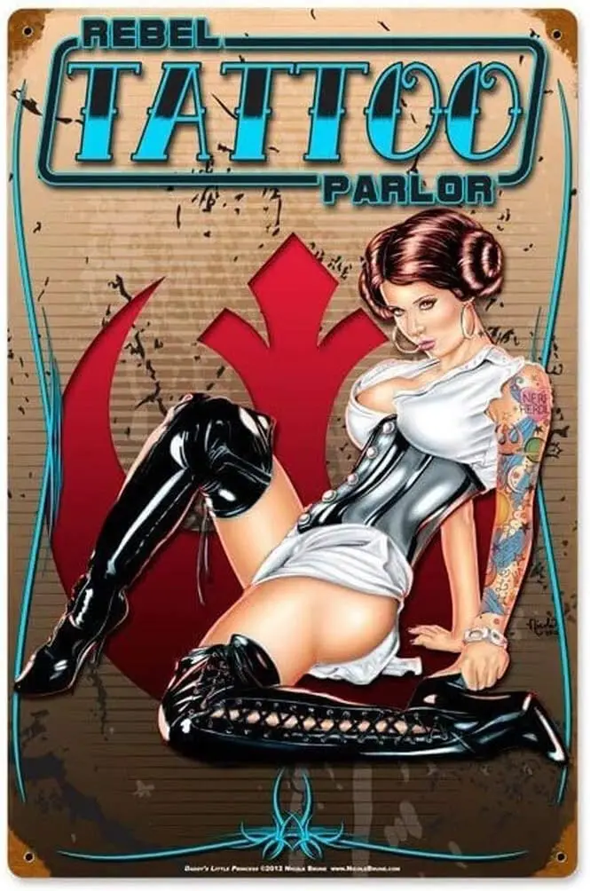 Home Bar And Coffee - Ретро-металлическая табличка SmartCows Tattoo Parlor, винтажный