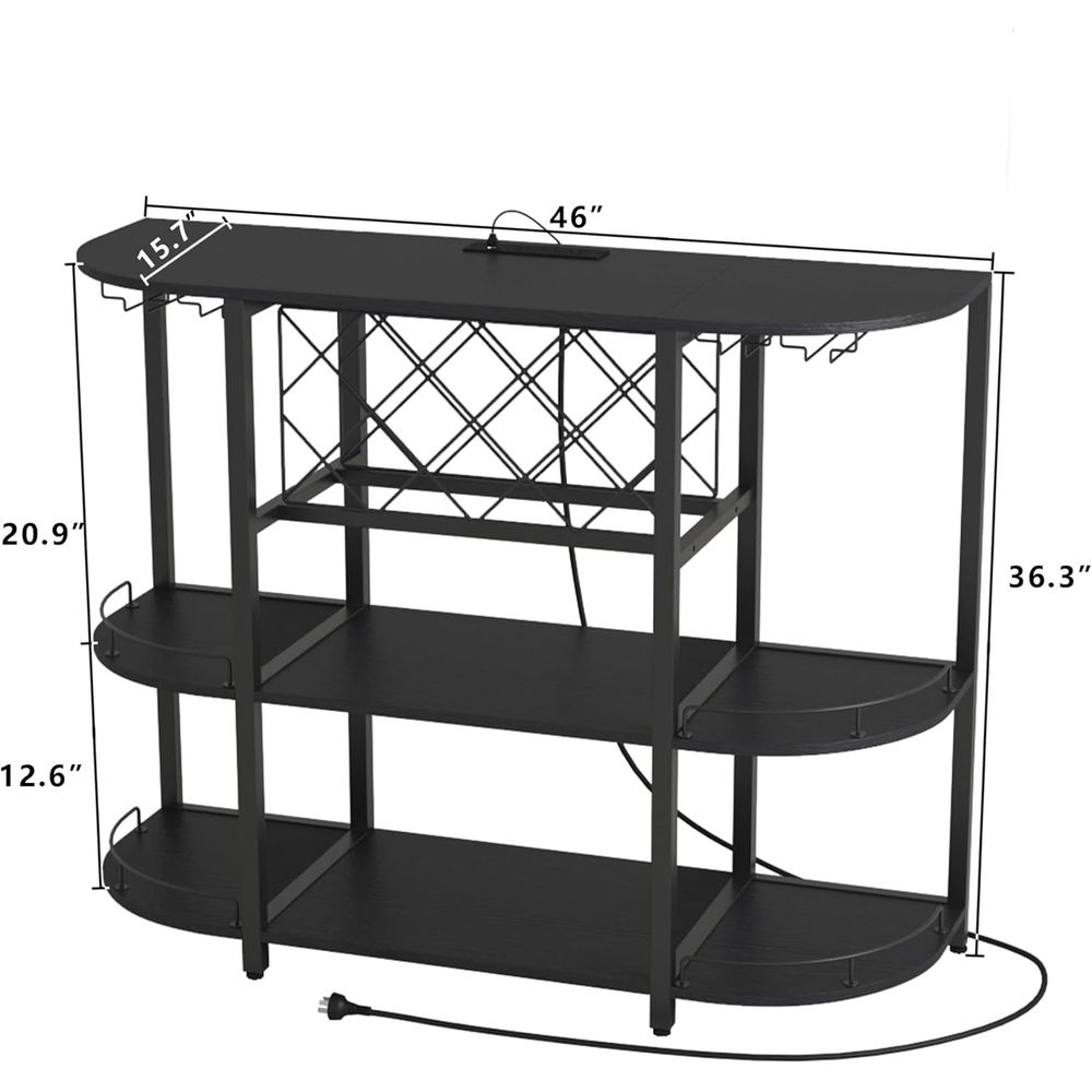 Черный 3-ярусный кофейный стол – обзор и цена Home Bar And Kitchen